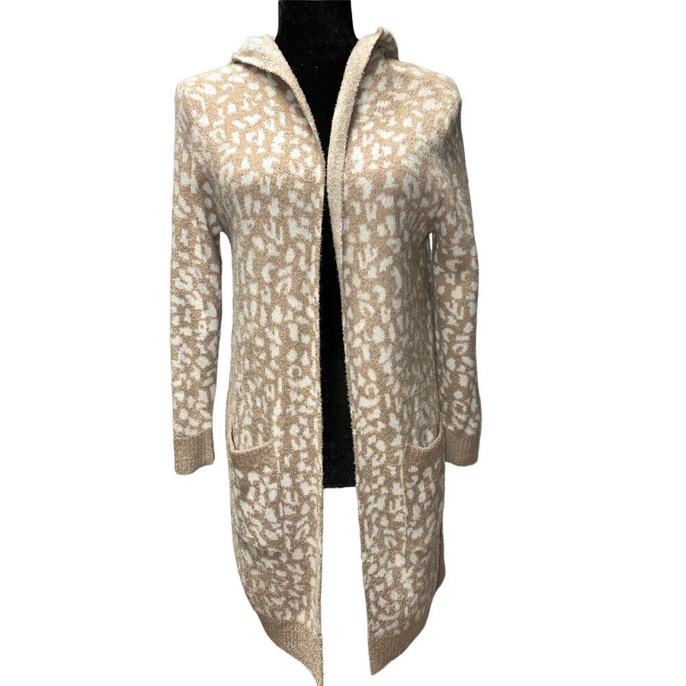Rachel Zoe Cardigan Open Front Hoodie Two Pockets Sweater